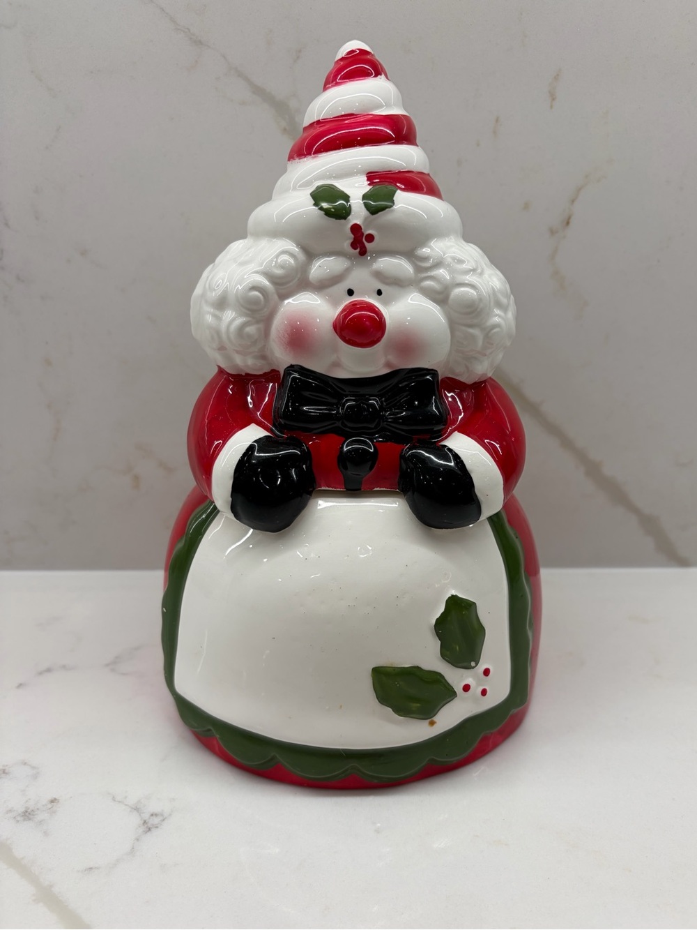 Vintage 1986 George Good Mrs. Santa Claus Christmas Holiday Ceramic Cookie Jar